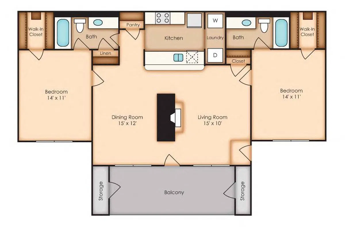 Floor plan Brook (B1)