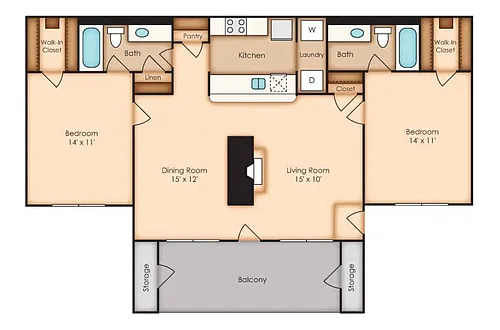 Floor plan Brook (B1)
