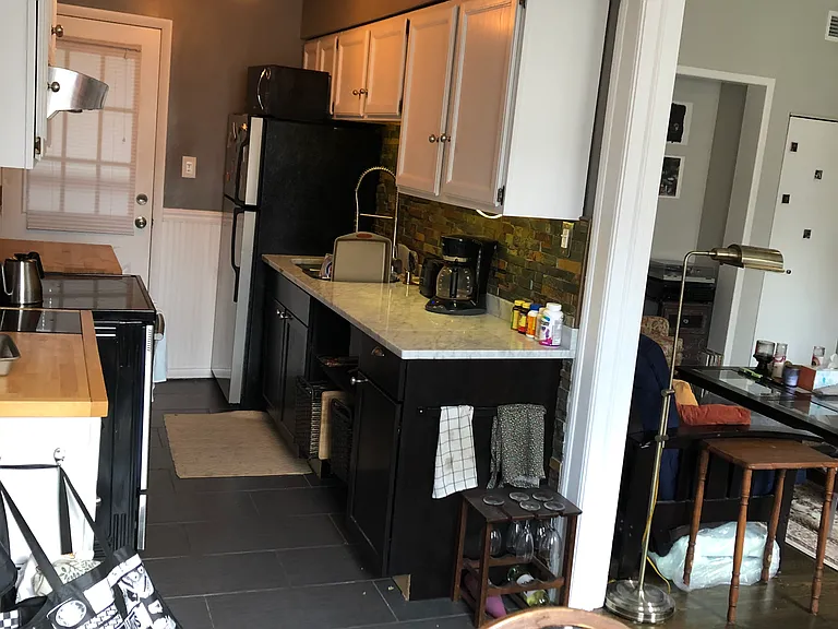 kitchen and living room