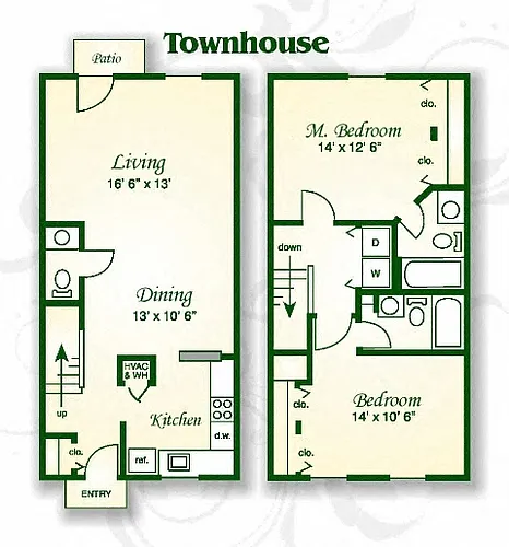 Floor plan The Manteo Townhouse