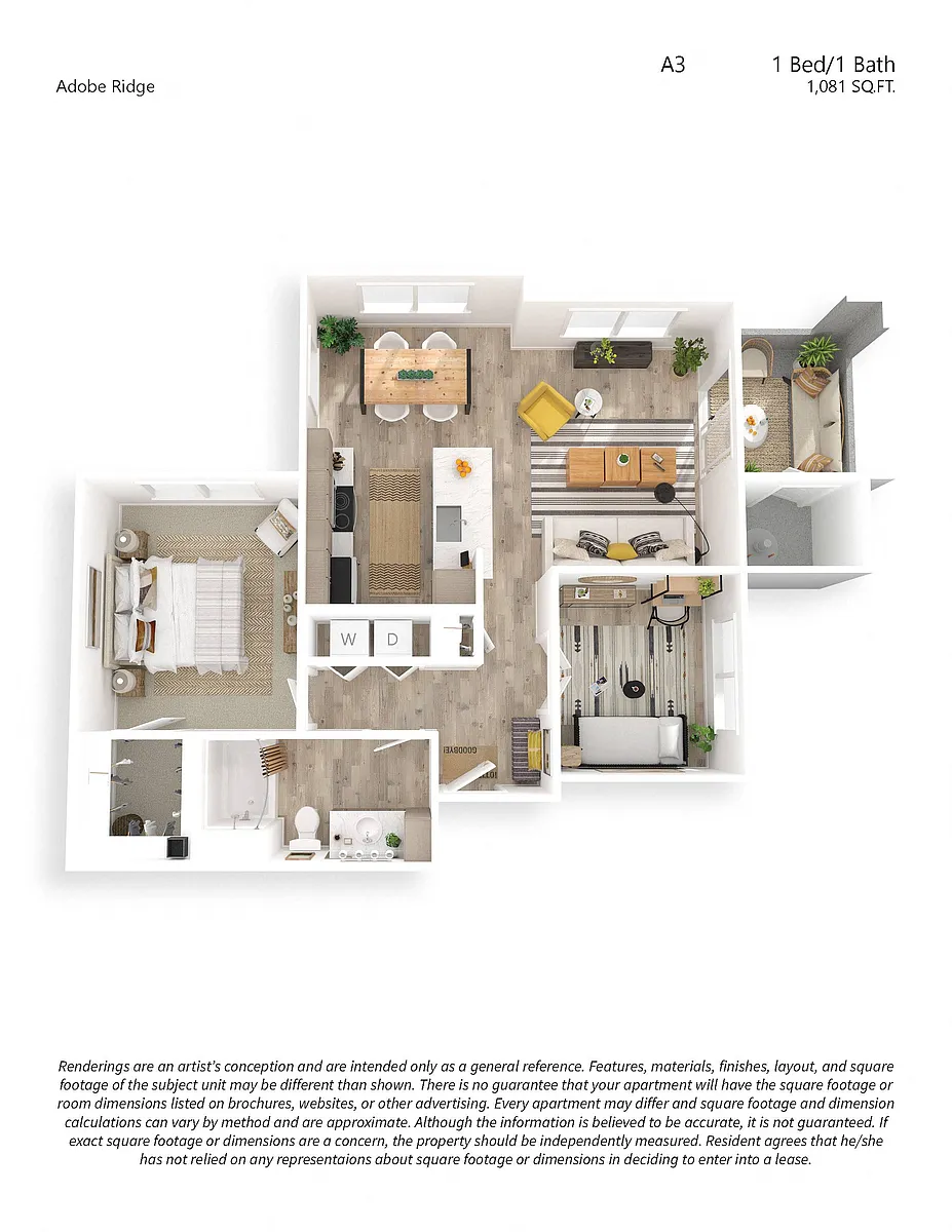 Floor plan A3 + Den