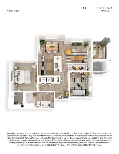 Floor plan A3 + Den
