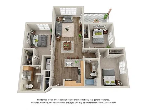 Floor plan Three Bedroom C