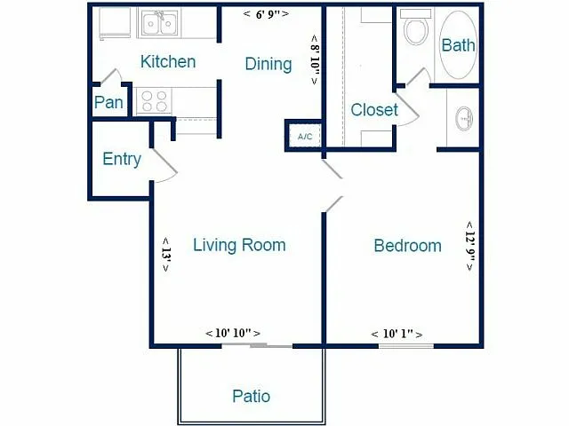 Floor plan 1-1A