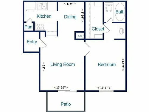 Floor plan 1-1A