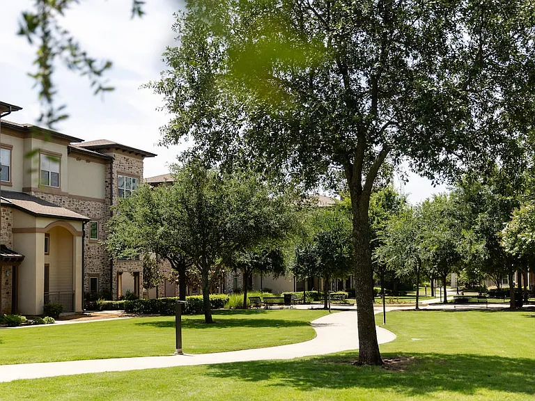 Lush courtyards