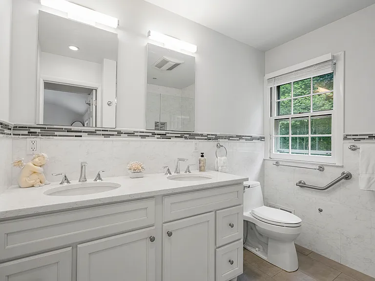 Updated Primary Bath with dual vanity.