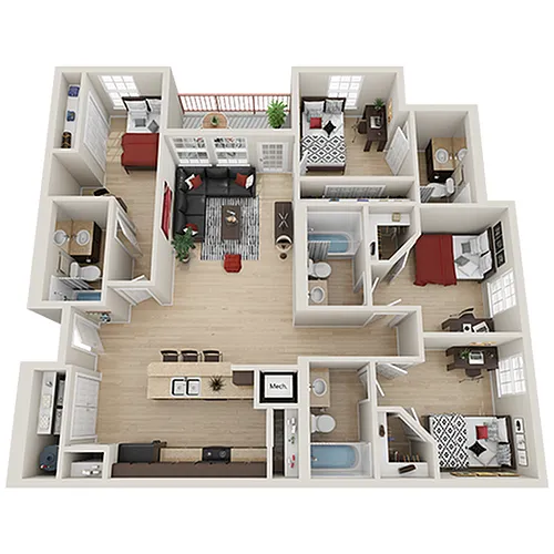 Floor plan 4x4 Standard