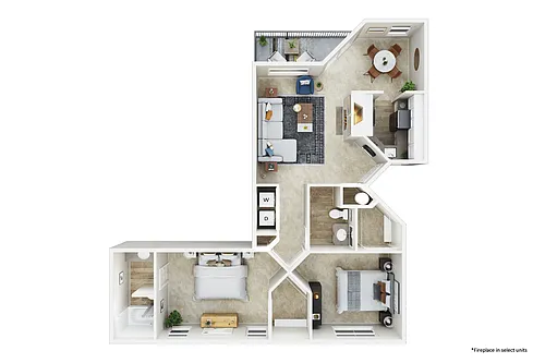 Floor plan 2X2 A