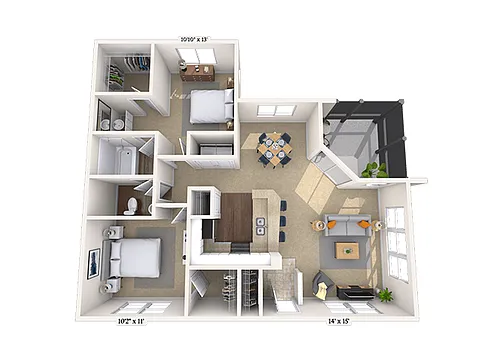 Floor plan Dames Pointe Light