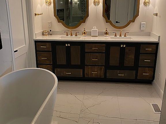 Primary bath double vanity