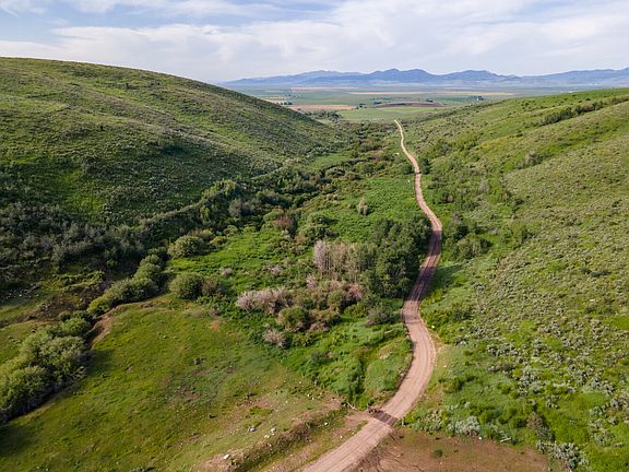 Aerial view looking from north to south