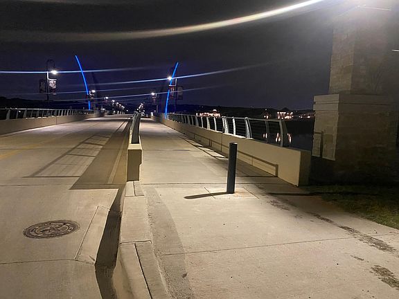 Beautiful 1200 ft bridge with sidewalk connecting Viridian Island with Viridian Mainland