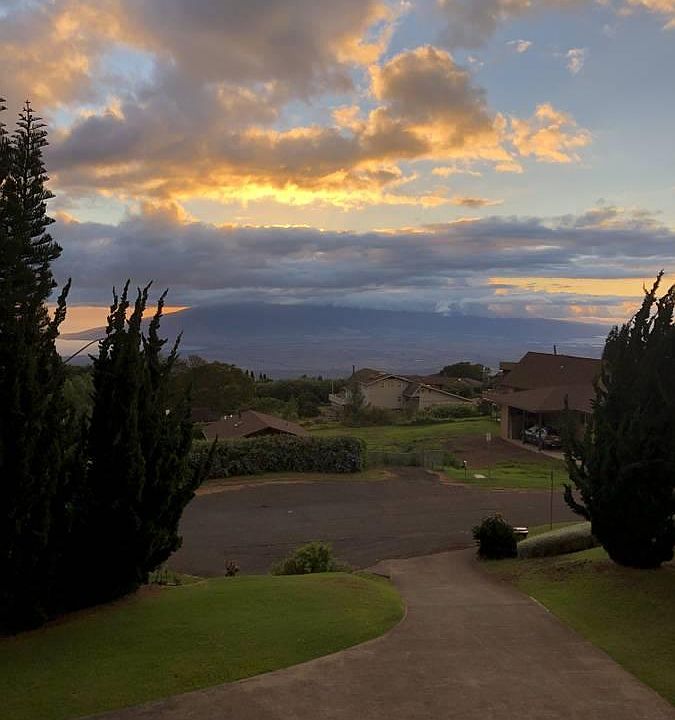 Beautiful sunsets paint the evening sky every night from the view on the deck
