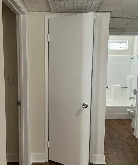 Hallway with additional closet