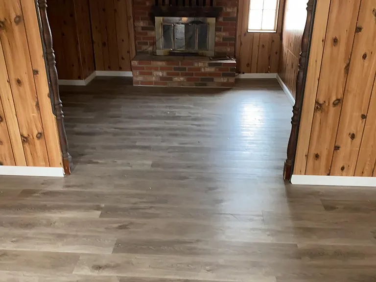 living room with fireplace