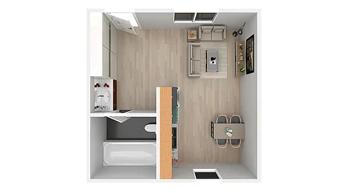 Floor plan Square Studio