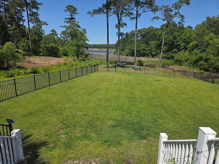 Fenced backyard