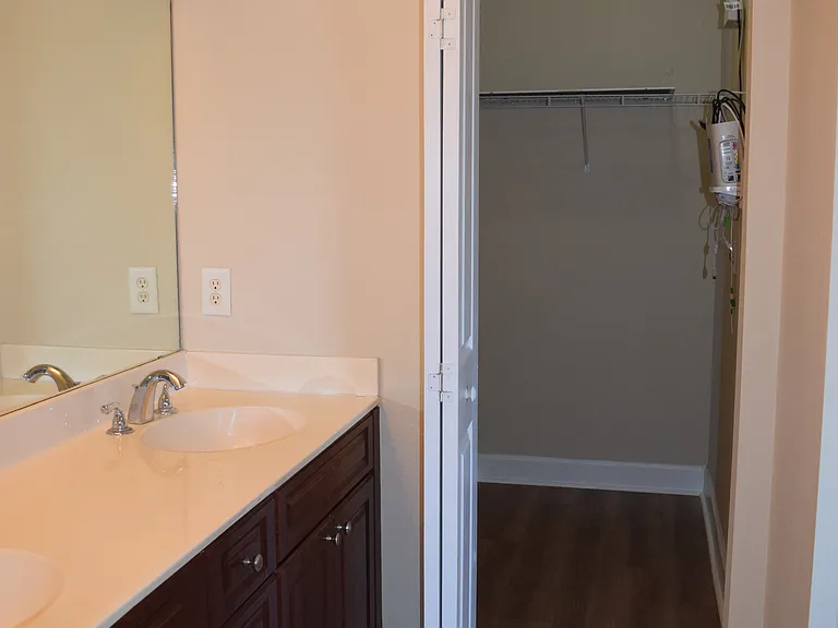 Master bath with walk-in closet