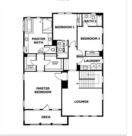 The second level floor plan flows perfectly! There's a lot of storage in this perfect home!