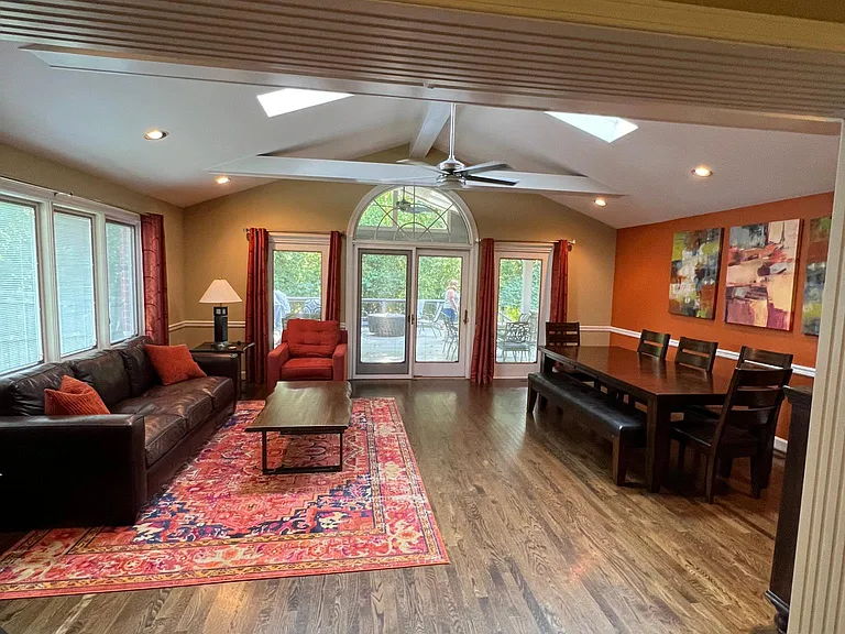 Looking from living room into the sunroom