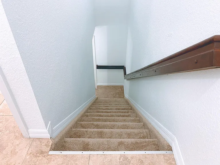 Stairs with brand new carpet