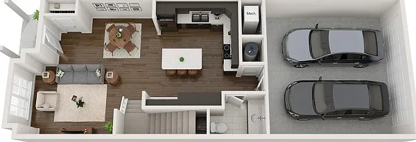 TB2 First Floor - The 85 at Maple Grove | Townhomes and Apartments in Madison, WI TB2 First Floor - The 85 at Maple Grove | Townhomes and Apartments in Madison, WI