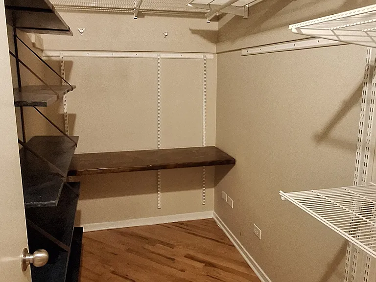 Walk-in master closet - with a desk that can be used as office space