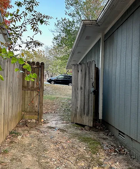 Backyard side entrance