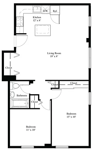 Floor plan 2 Bedroom C & D