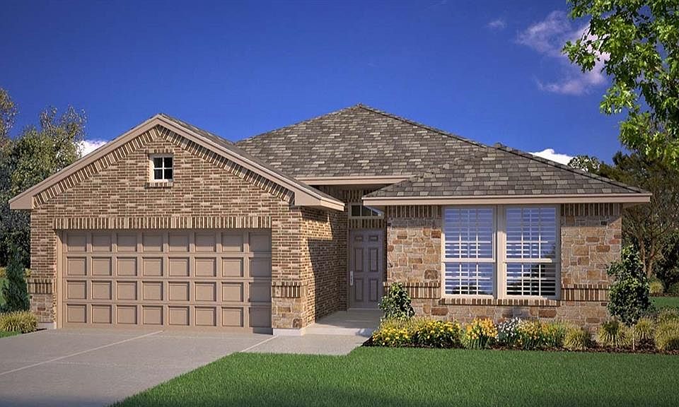 D.R. Horton''s Hobbs floorplan, elevation C - All Home and community information, including pricing, included features, terms, availability and amenities, are subject to change at any time without notice or obligation. All Drawings, pictures, photographs, video, square footages, floor plans, elevations, features, colors and sizes are approximate for illustration purposes only and will vary from the homes as built.