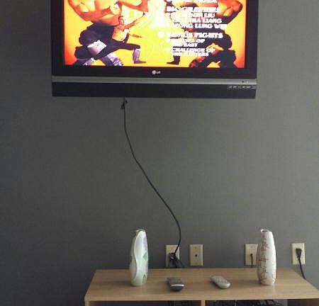 Living room - Mounted 42" screen LCD TV (comes with unit)