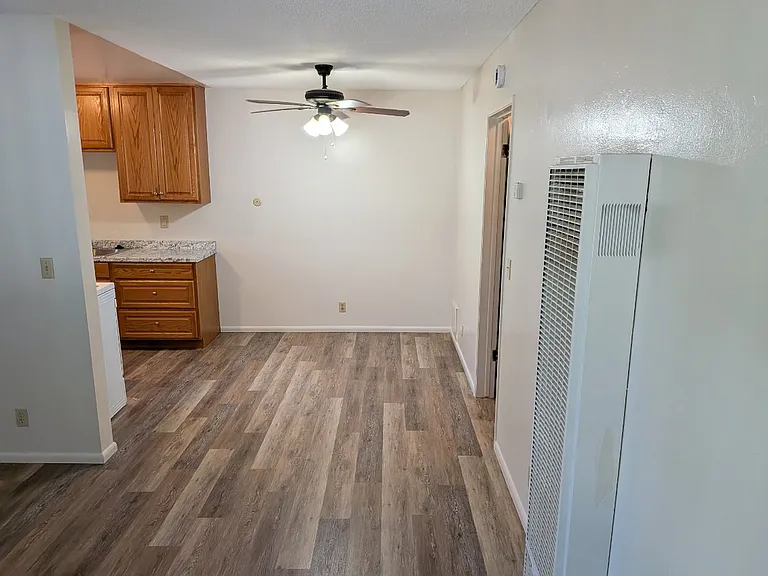 Dining area with new flooring