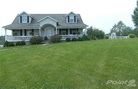 Updated light fixtures,ceiling fans Updated bathrooms and new fixtures. Well thought out horse farm with 10-11 stalls. 60 X 60 Indoor Arena with Loft. Horse improvements on thes 20.4 acres include: 2 fenced fields feature graveled heavy use areas with automatic waterers to provide for complete mud free enjoyment of your horses in the winter and spring.  Rear porch, as well as pool deck all with maintenance free vinyl railing and TREX decking. 16x32 above ground pool with new pump, new sand and new automatic pool vacuum.  New finished lower level with FP, HD TV and surround sound. Bar area for entertaining and great movie nights!  Kitchen upgraded with Corian countertops and stainless steel appliances. Stove has double oven. Nice pantry.  Great space for cattle or horses. Small creek.