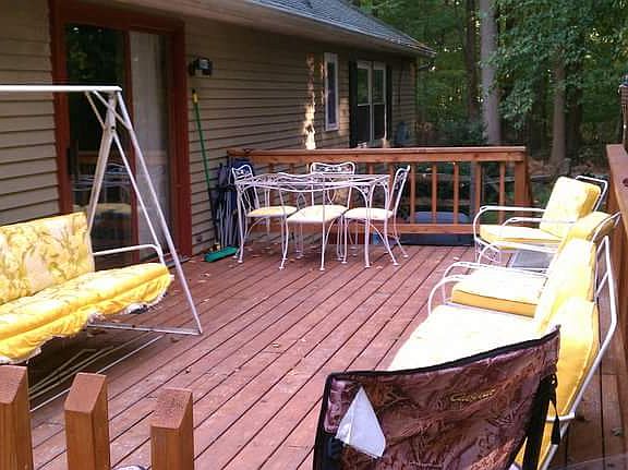 Back Deck - Freshly stained