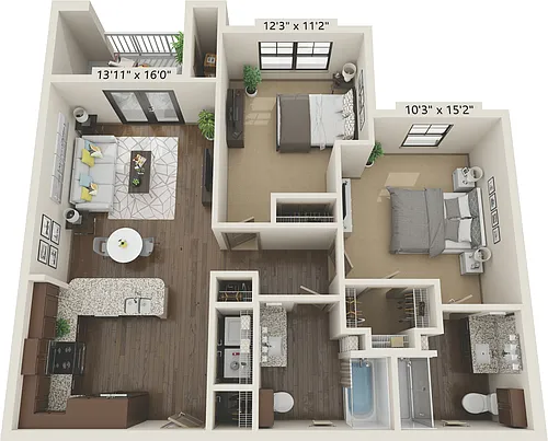 Floor plan 2X2