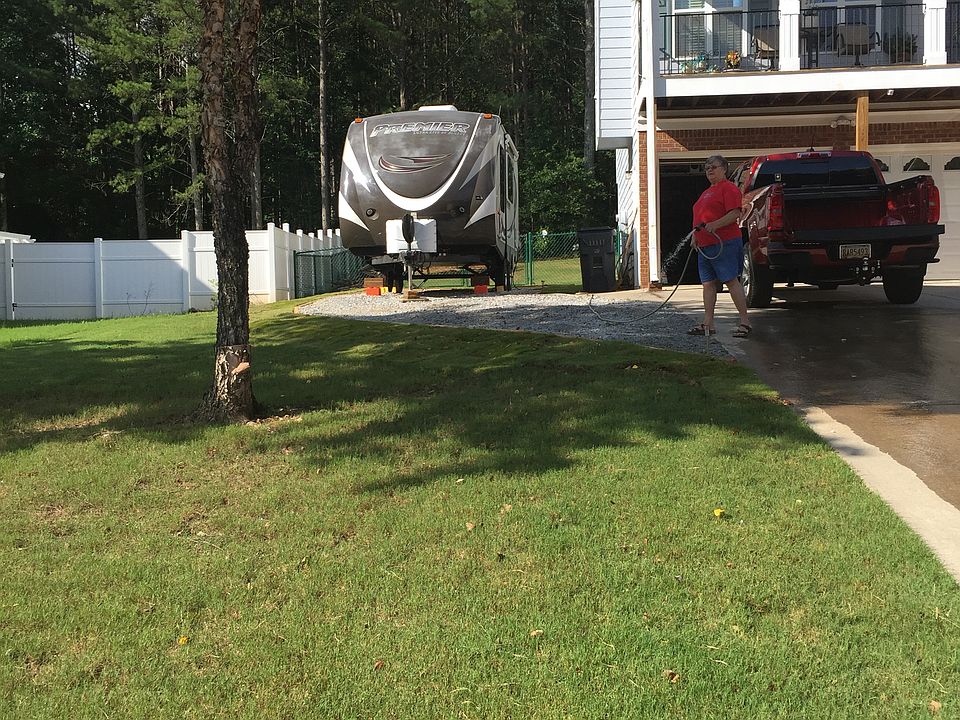 Showing RV parking pad. 