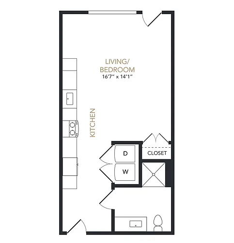 Floor plan Studio MFTE D