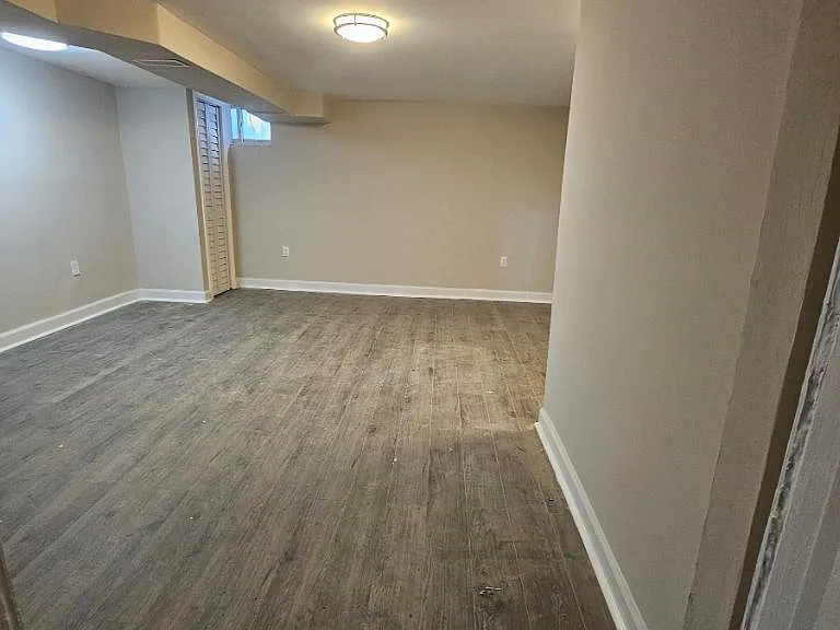 Basement view looking from utility room