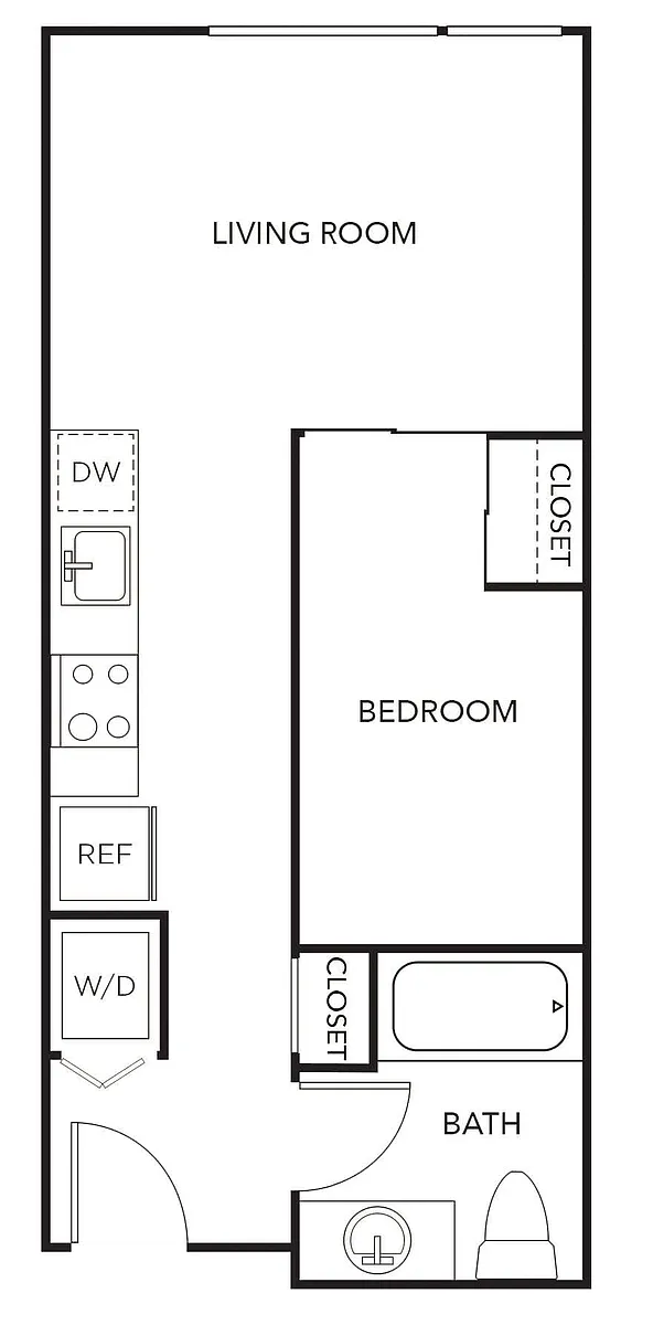 Floor plan Open 1x1 B2