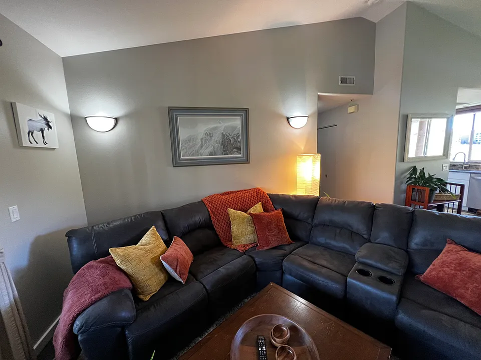 Living Room - Large Sectional Couch with cup holders and storage