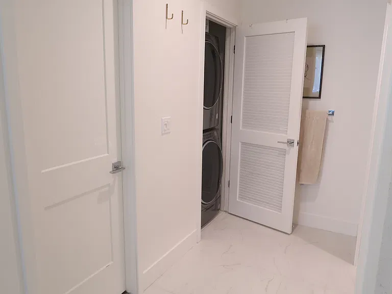 Washer and Dryer in Primary Bathroom