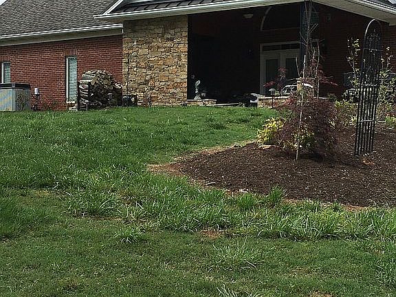 Screen porch;stone FP