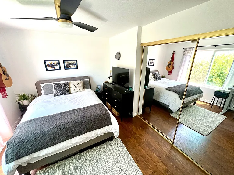 Bedroom Two with Queen Bed (For Inspiration Only; Comes Unfurnished, these are the old floors)