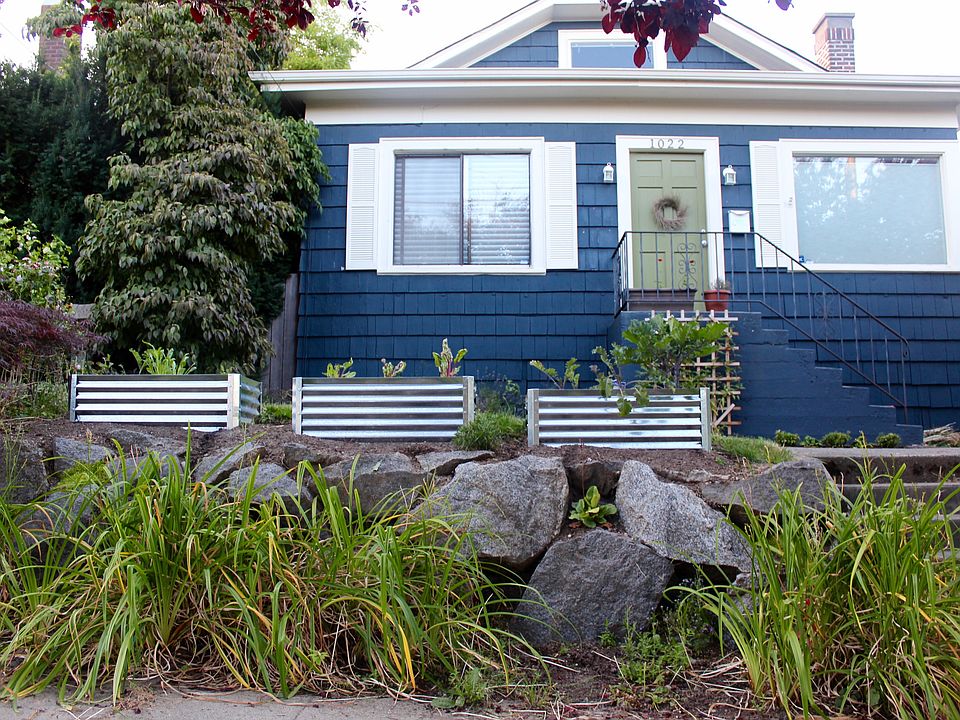 Home is situated above ground level on a quiet side street
