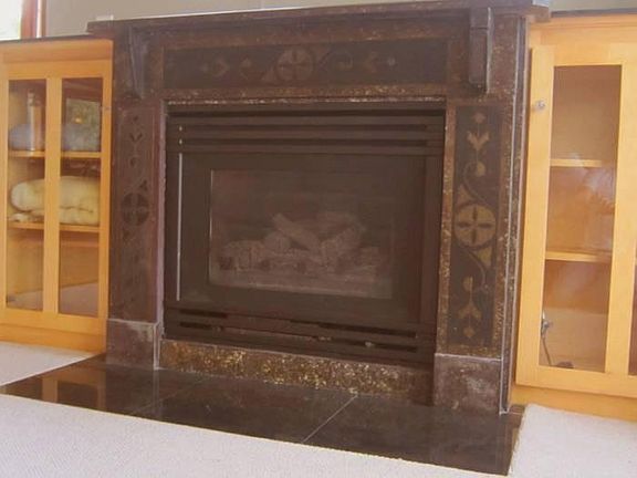 antique fireplace