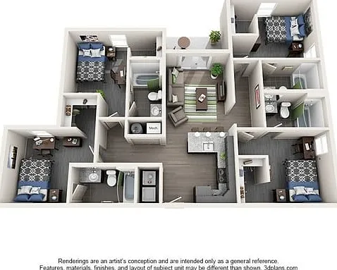 4 Bed/ 4 Bath Floorplan 4 Bed/ 4 Bath Floorplan