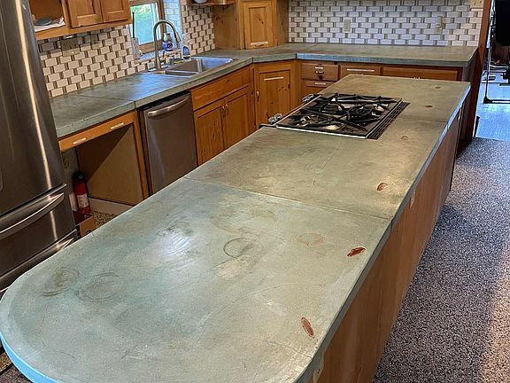 Kitchen with island.
