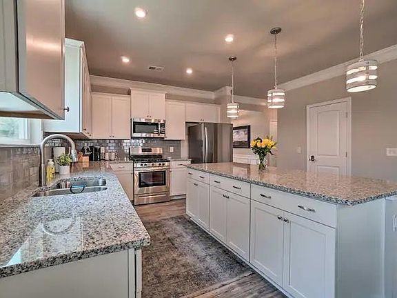 Granite counters and stainless steel appliances
