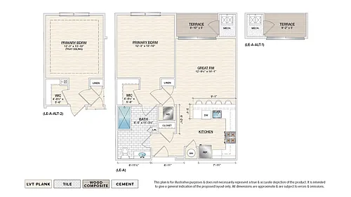 Floor plan The Aster (LE-A, LE-A-ALT1 & LE-A-ALT2)